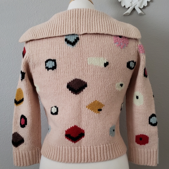 Ballet Pink Anthropologie Cardigan Candy Detail - Picture 3 of 6